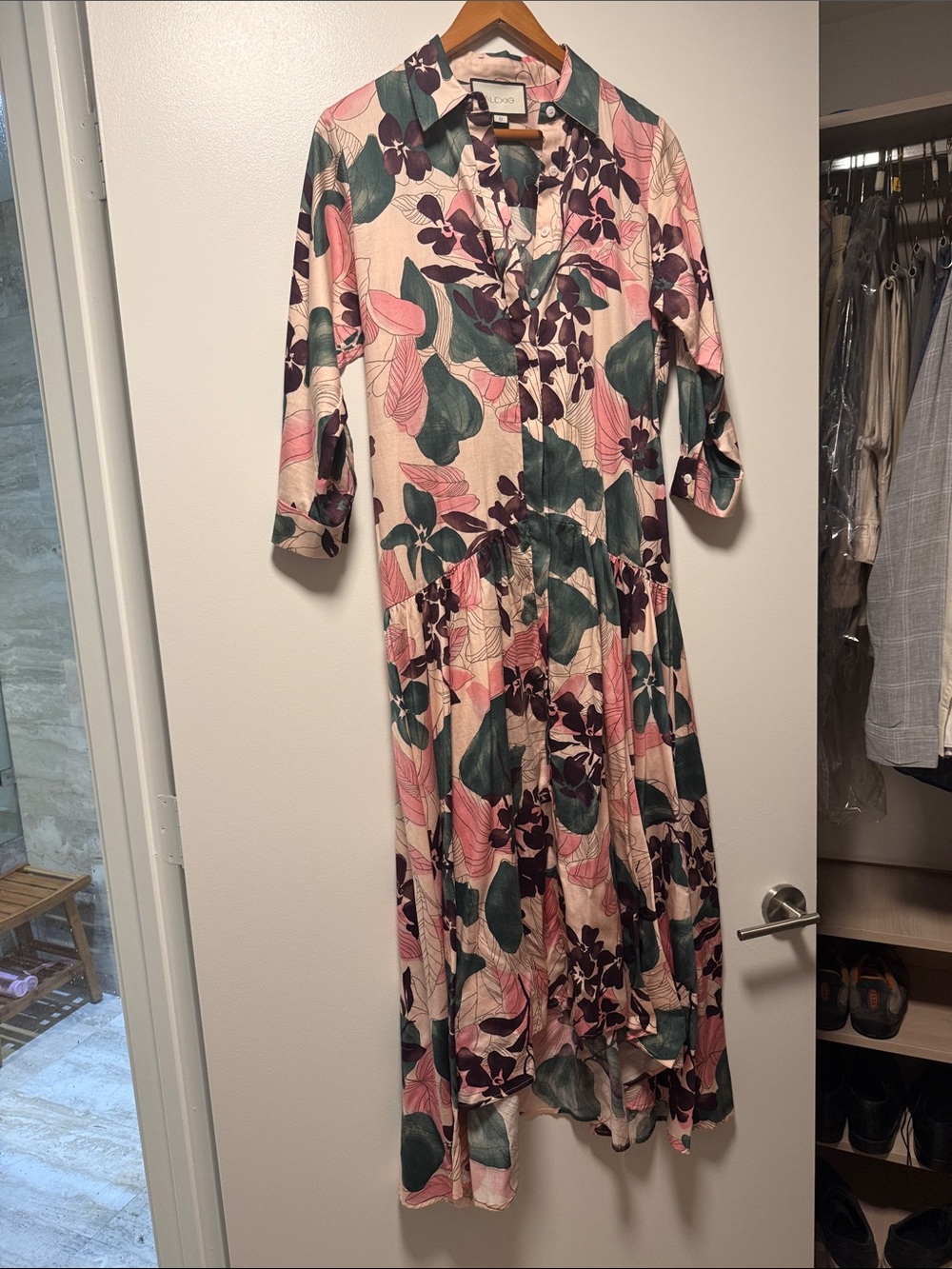 Alexis Pink, Green & Purple Floral High-Low Dress